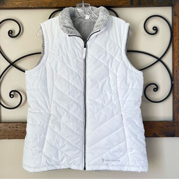 Free Country Women's Freecycle Cloud Lite Reversible Cozy Vest Jacket Size L - Picture 2 of 15